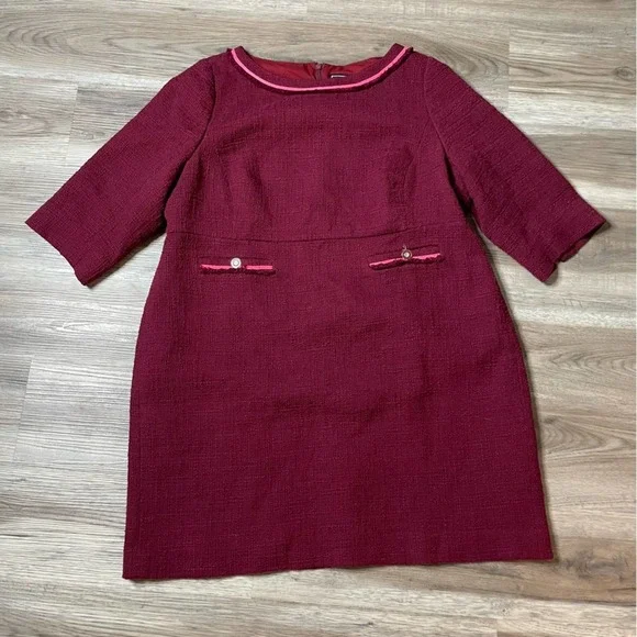 J. Crew Boatneck sheath dress in textured tweed Size 22 - Picture 2 of 5